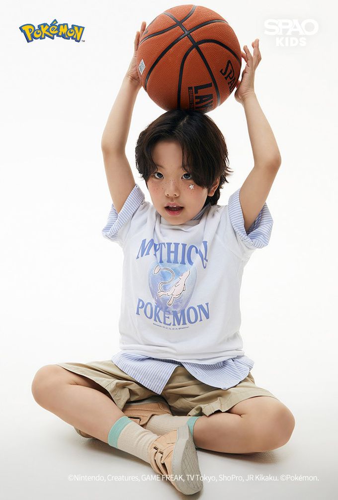 韓國童裝代購 - SPAO KIDS聯名短袖上衣-卡通人物夢幻-白