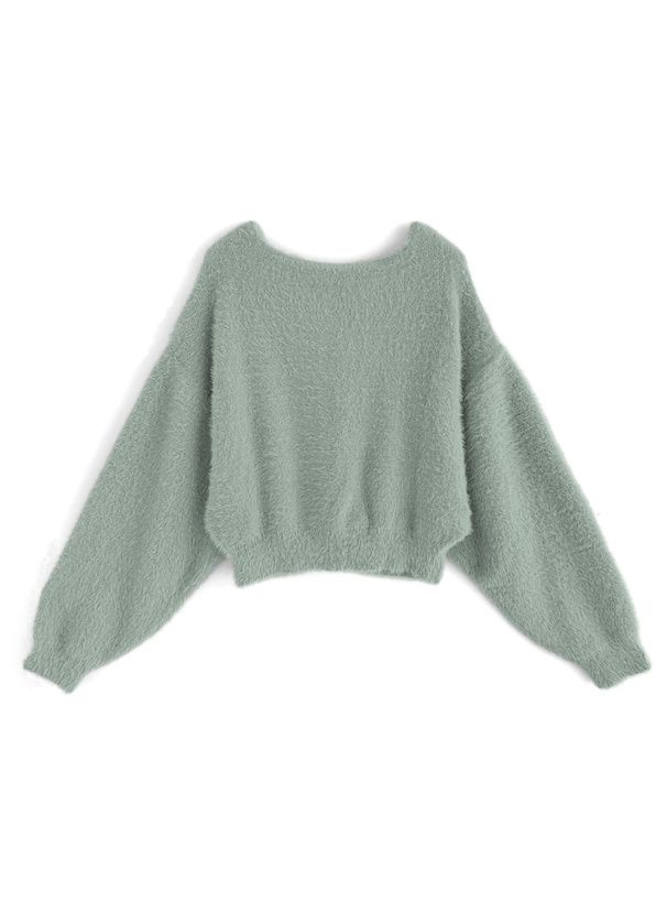 日本 GRL - 溫柔V領珍珠釦短絨小外套-黑 (F)