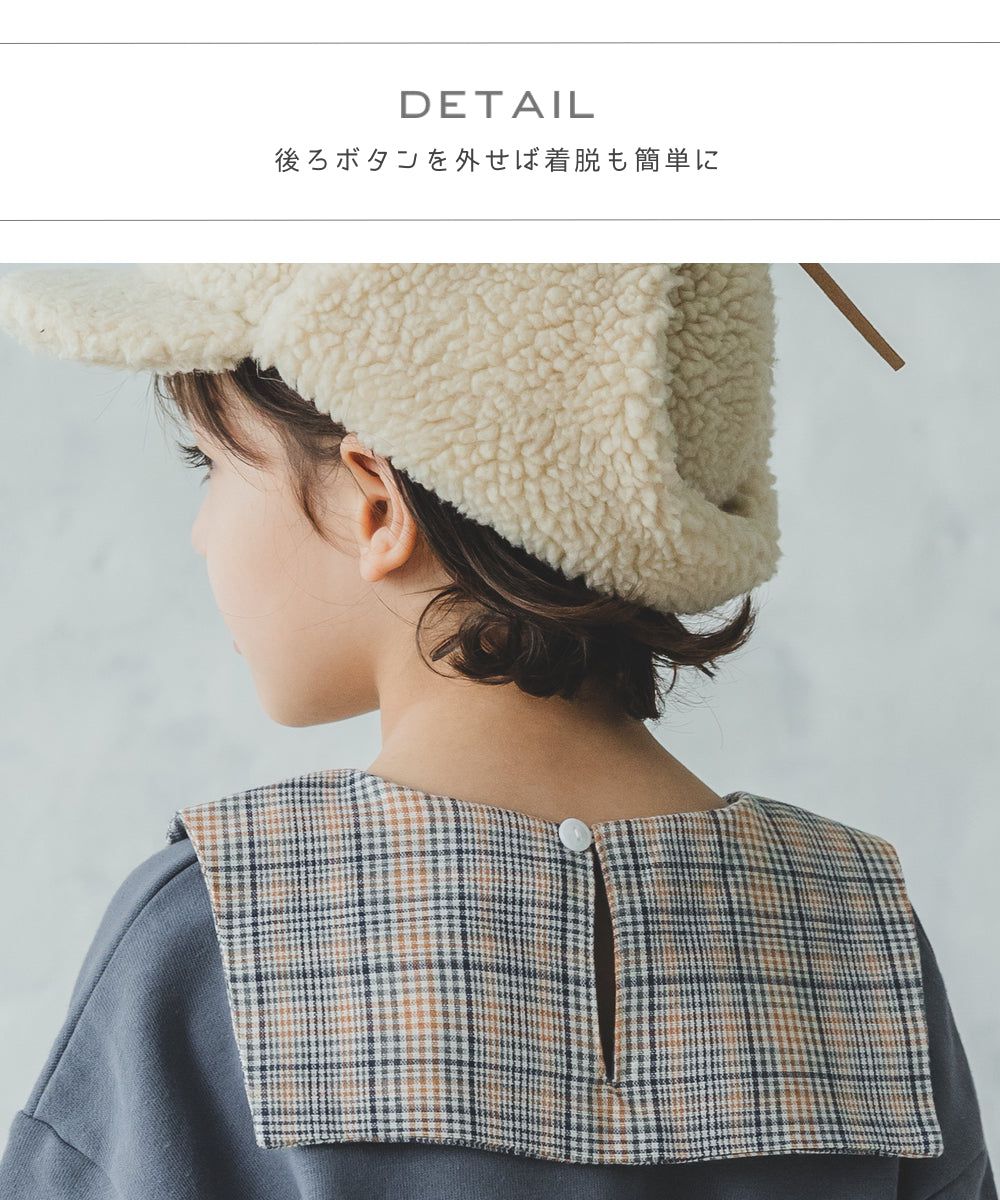 日本 PAIRMANON - 歐風翻領刷毛長袖上衣-碎花領-煙燻粉