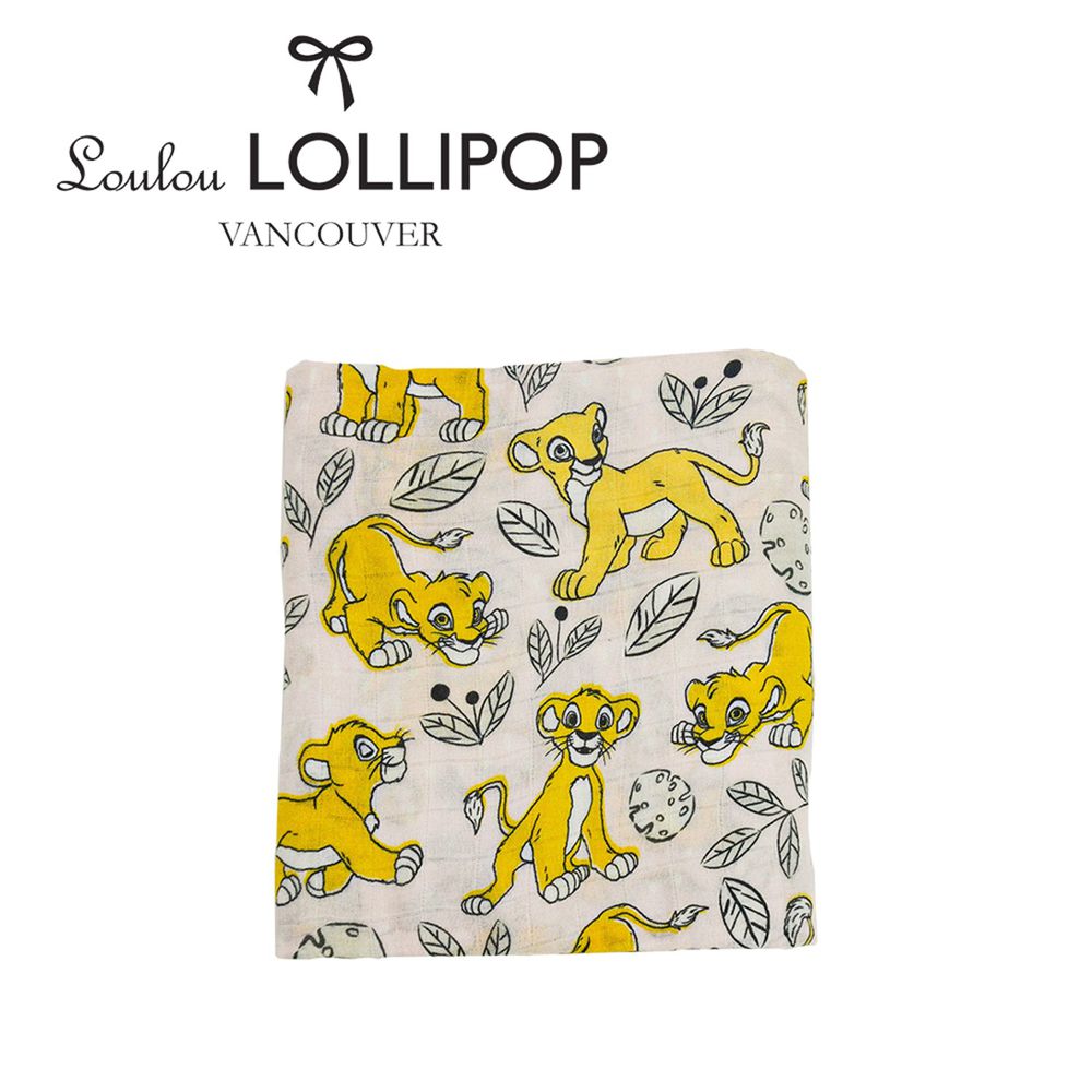 Loulou Lollipop - 迪士尼系列 加拿大竹纖維透氣包巾120x120cm-獅子王(粉) (120x120cm)
