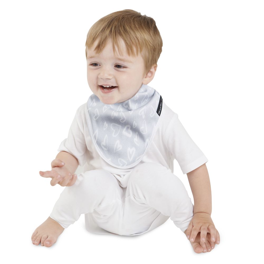 Mum 2 Mum - 雙面竹纖維棉機能口水巾圍兜-愛心/點點