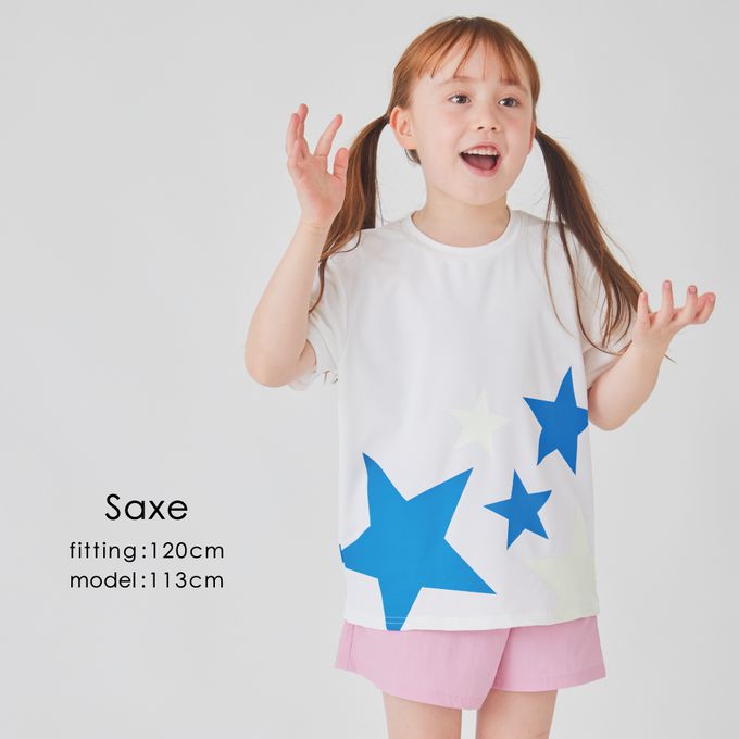 日本 evercloset - 速乾抗UV 神奇變色星星T恤-粉紅