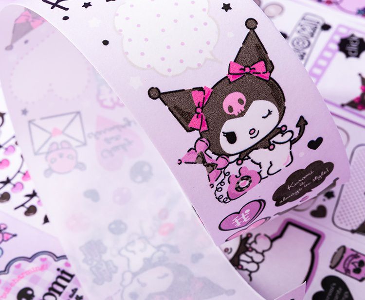 卡通筆記手帳膠帶-卡通人物大耳狗-藍色 (總長300cm)-款式隨機