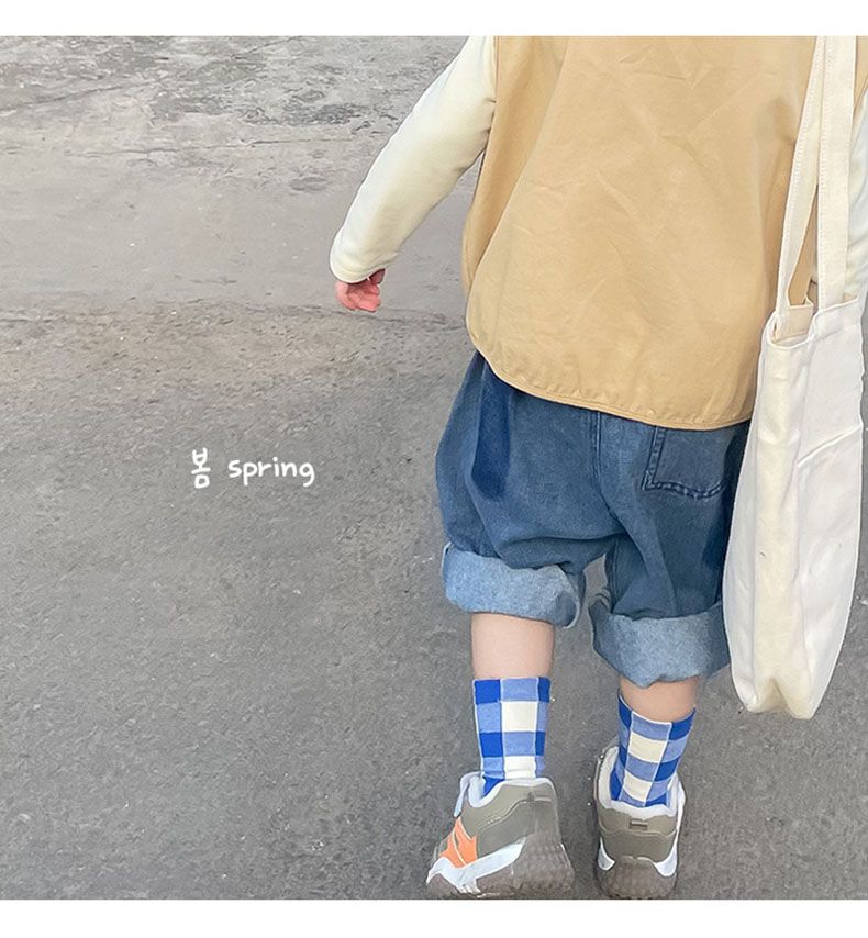 兒童中筒襪 (三入一組)-1085拼色款-男生款