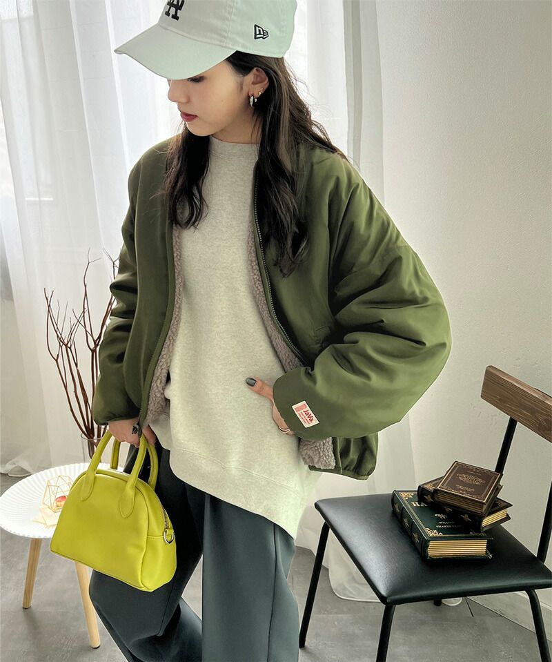 日本 Classical Elf - 2WAY泰迪熊短絨飛行外套-淺米x米杏