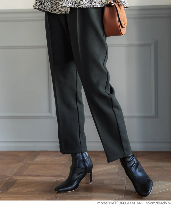 日本 COCA - 修身美型打褶西裝褲-芥黃