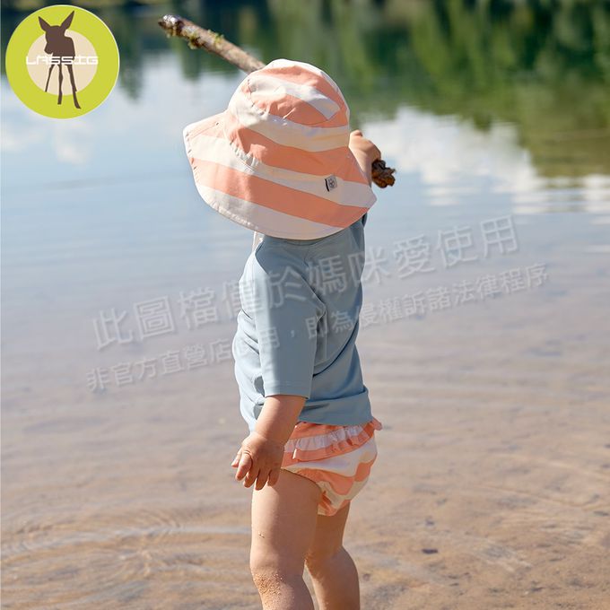 德國 Lassig - 嬰幼兒抗UV游泳尿布褲-霧粉條紋