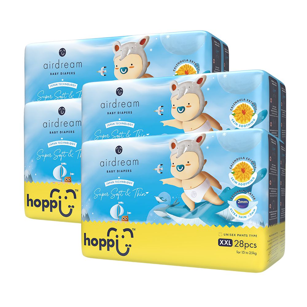 airdream 輕薄系列嬰兒尿布－褲型(XXL)－28片－4袋