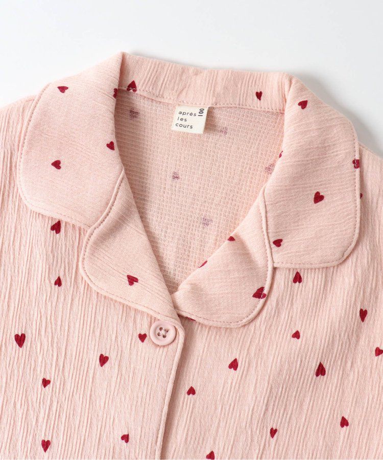 日本 apres les cours - 楊柳天竺棉夢幻感成套短袖家居服-小花-象牙白