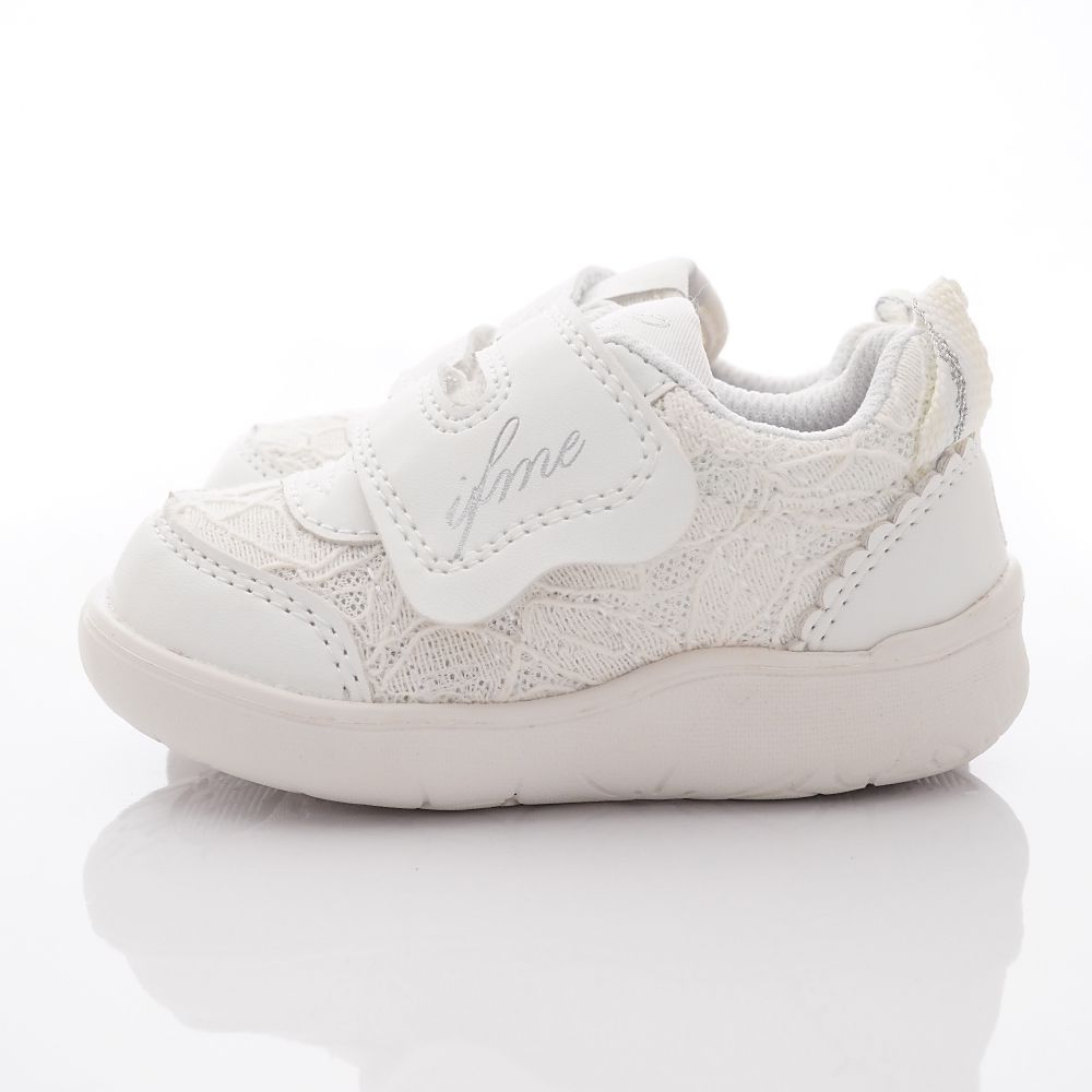 日本IFME - 機能學步鞋-CALIN蕾絲學步款(寶寶段)-白