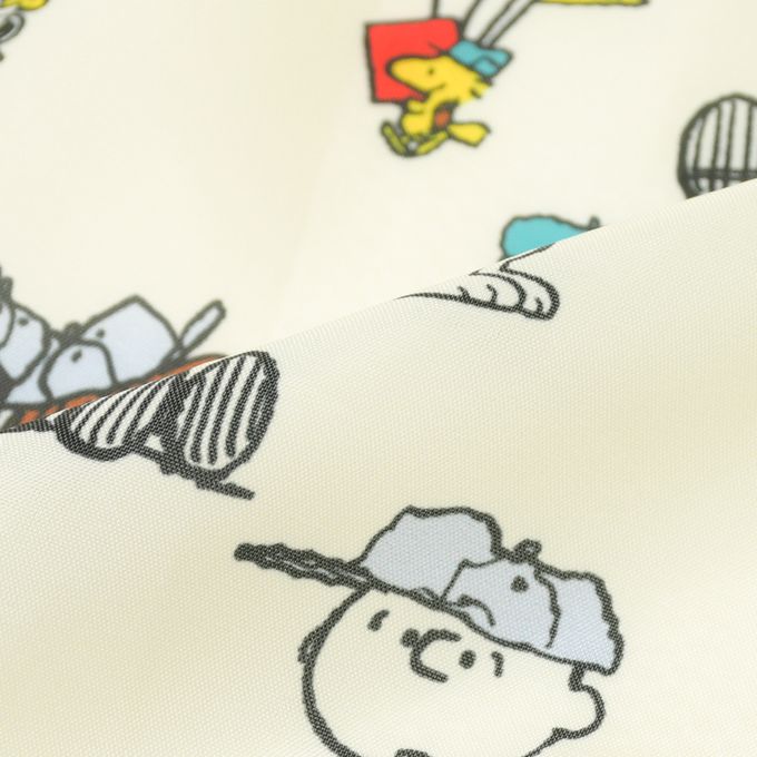 akachan honpo - 刷毛夾克 撞色-史努比-白色