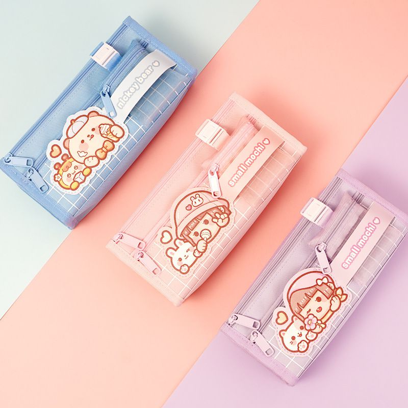 小麻糬大容量造型鉛筆盒-糖果款-粉色 (22x10x7cm)