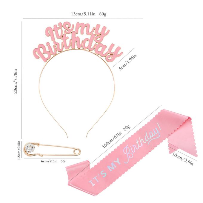 love, charlotte - It's My Birthday 生日髮箍肩帶組