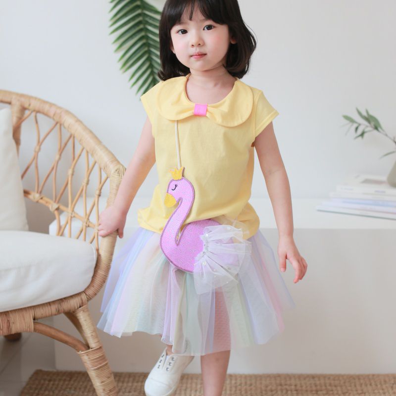 韓國 Coco Rabbit - 彩虹漸層網紗褲裙-薄荷綠