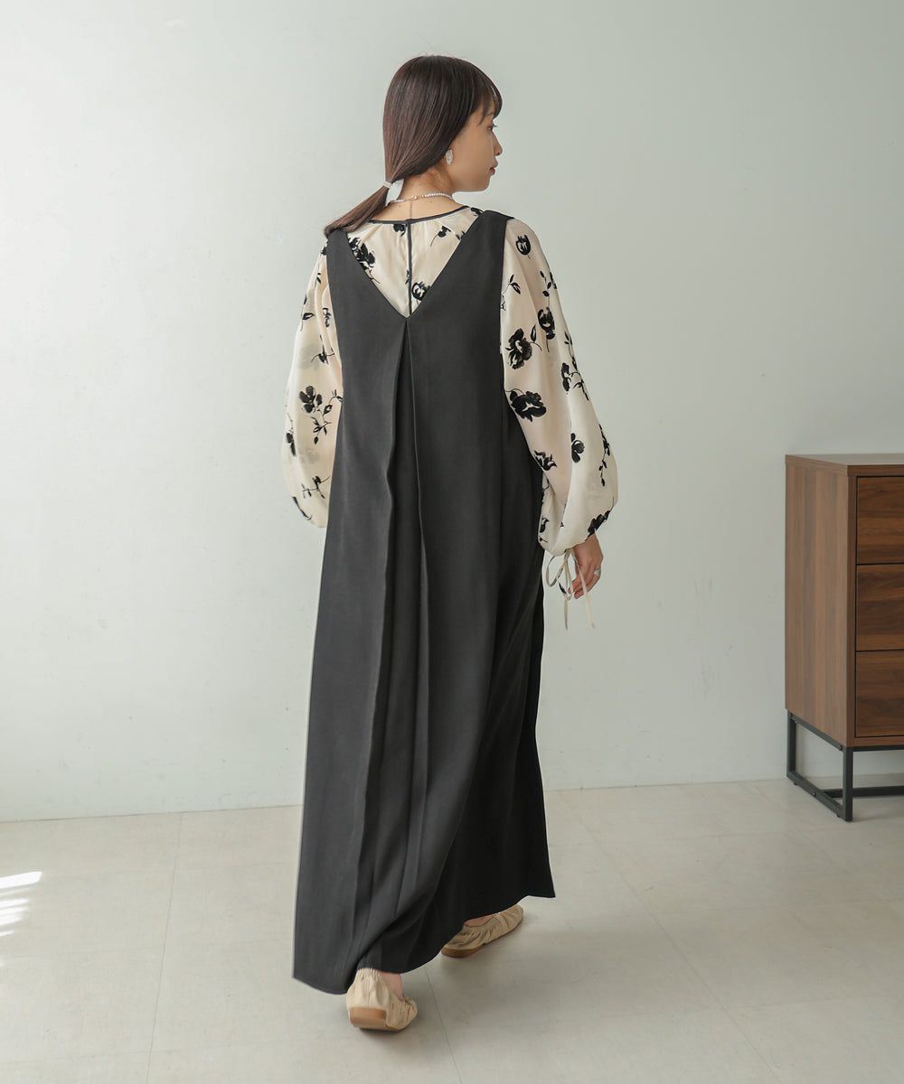 日本 Bab - 2WAY側鬆緊修身背心裙-黑