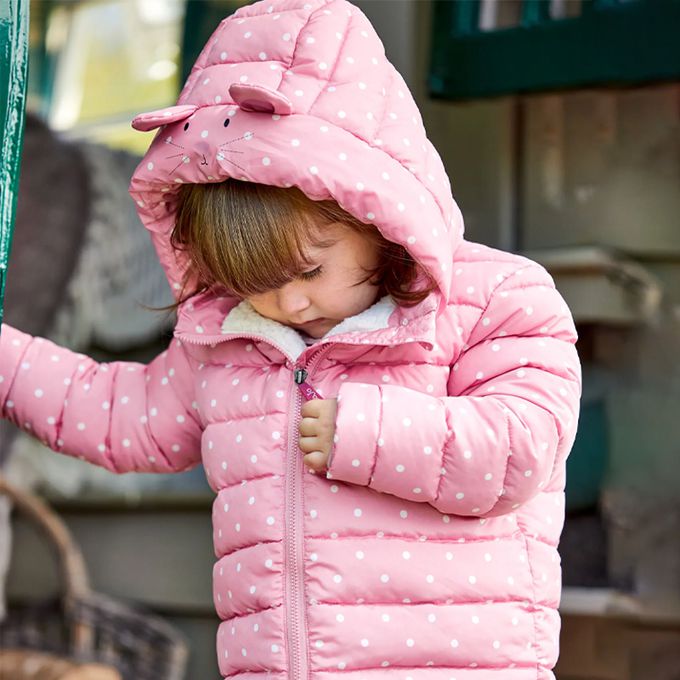 英國 JoJo Maman BeBe - 鋪棉蓬鬆保暖羊羔絨外套-我是小花鼠