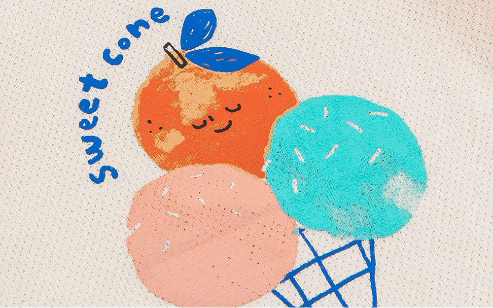 韓國 Cordi-i - 無螢光棉透氣洞洞防踢被-格子花花