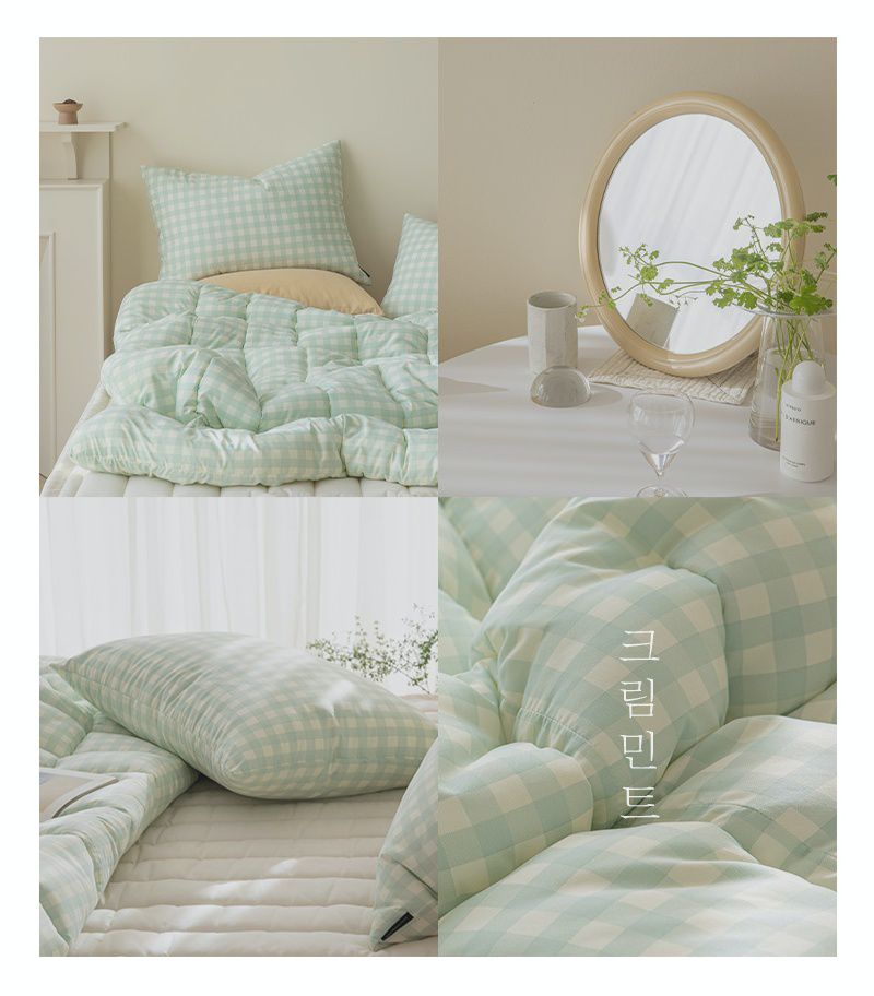 韓國 Maatila - 可水洗超細纖維桃皮感四季被-綠茶鬆餅