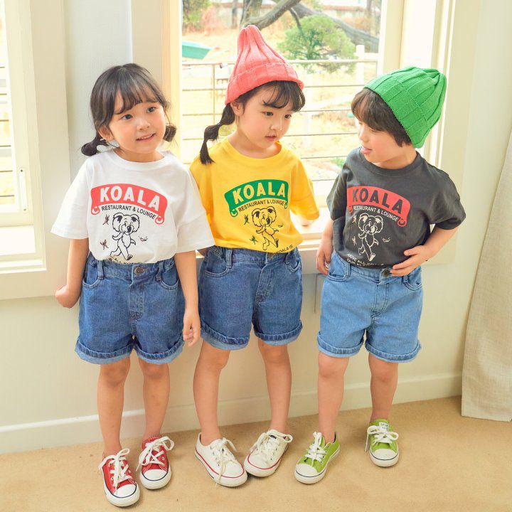 韓國 Hanab - 跳舞無尾熊純棉T-黃