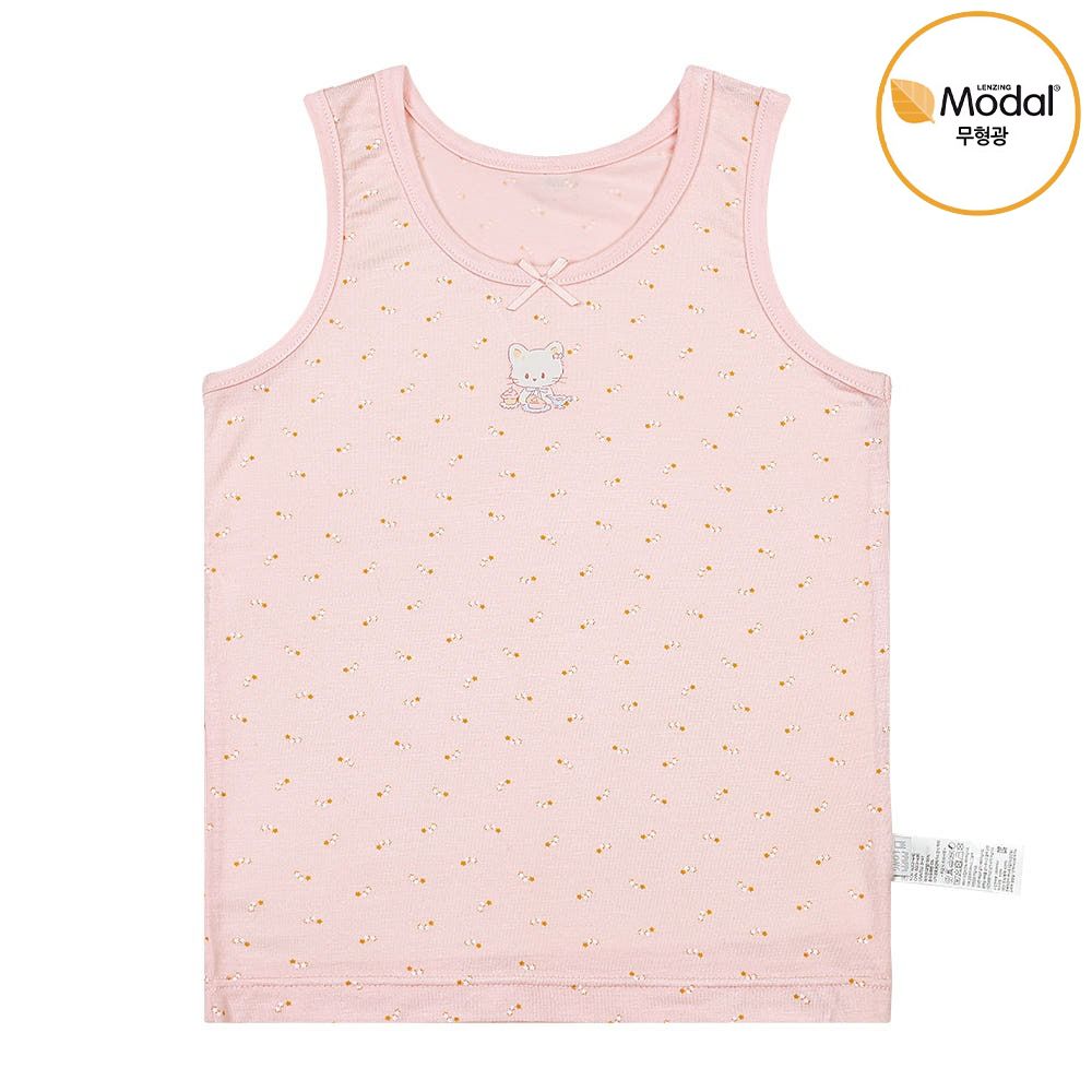 莫代爾親膚絲滑背心內衣(女寶)-星星午茶時間-粉