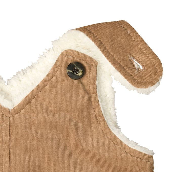 akachan honpo - 背心裙-內裡刷毛-淺卡其色