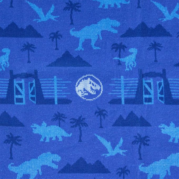 英國 SLEEP NO MORE - 100% 有機棉兒童圓領長袖上衣-藍色侏儸紀公園 (2-4 Y)