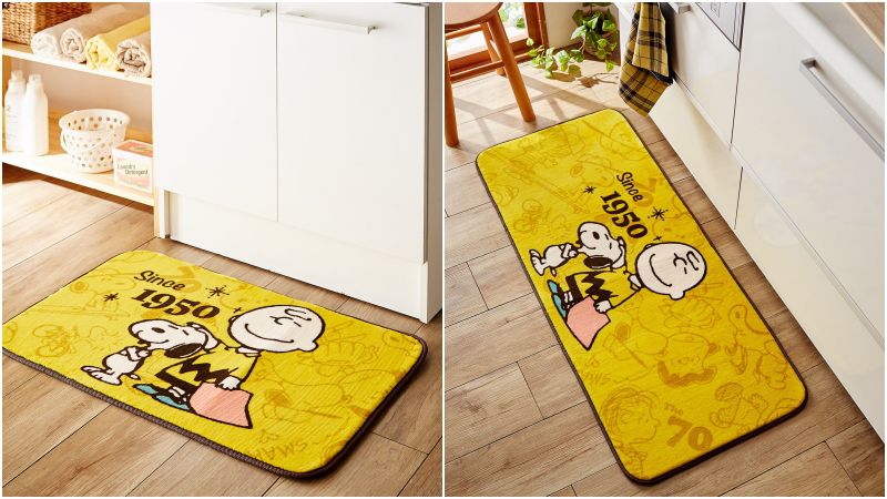 日本千趣會 - mini labo 去泥污腳踏墊-法蘭西花朵-藍綠