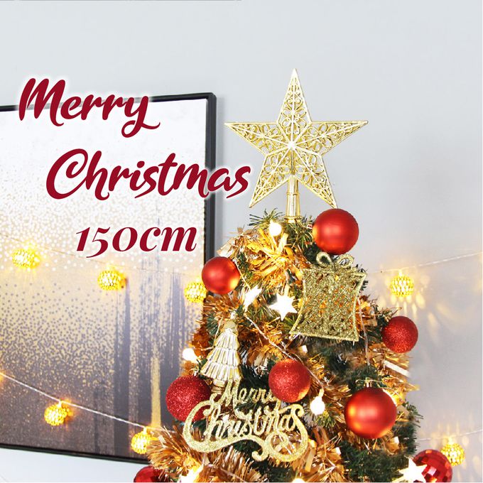 TROMSO - 豪華松針下雪聖誕樹-百老匯紅金 (150cm)