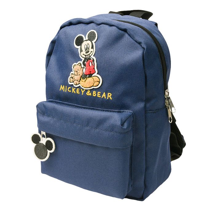 akachan honpo - 背包-迪士尼 凸毛繡-深藍色