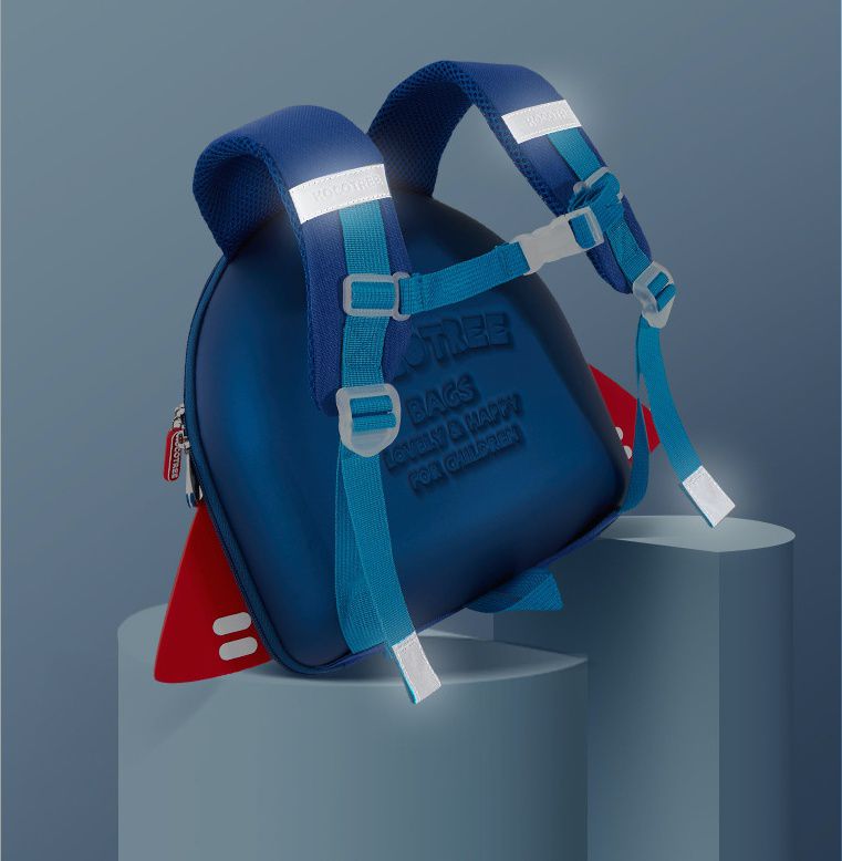 立體造型小童背包(含走失繩)-火箭