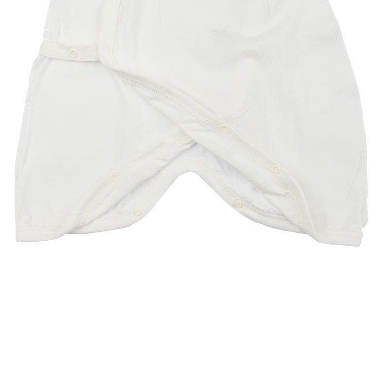 akachan honpo - 新生兒內衣6件組長袖 釦子款-動物-淺咖啡色 (50～60cm)