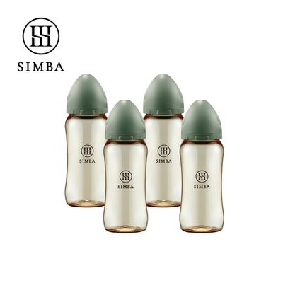 Simba 小獅王辛巴 - 蘊蜜鉑金PPSU寬口防脹氣奶瓶4支組(360ml)-治綠