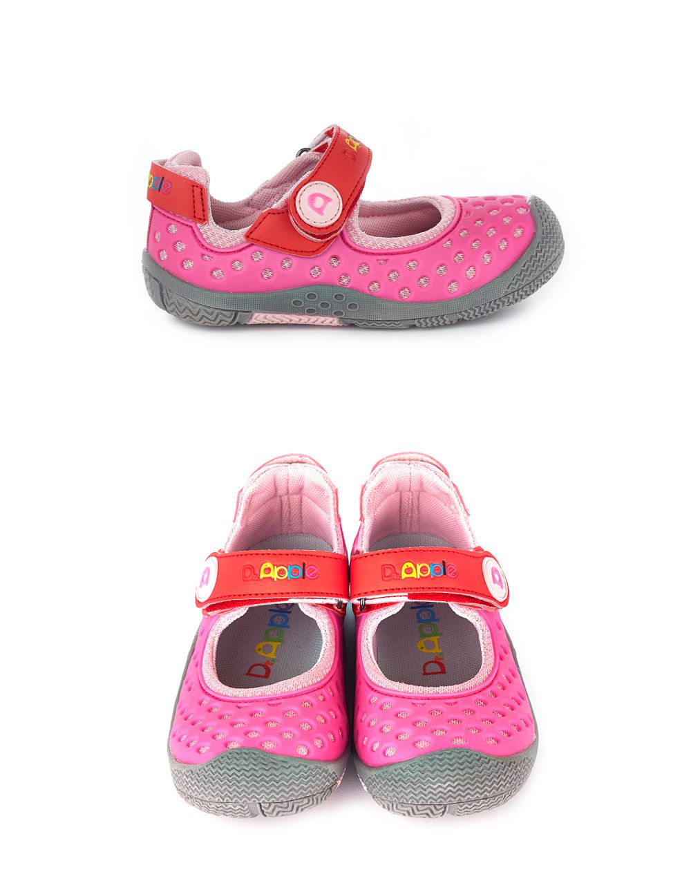 Dr. Apple - 機能童鞋-洞洞涼一夏超cute休閒童鞋-粉