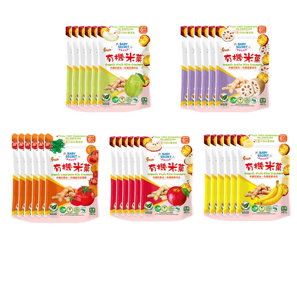 有機米菓袋裝(6M+)x30/箱-隨機出貨