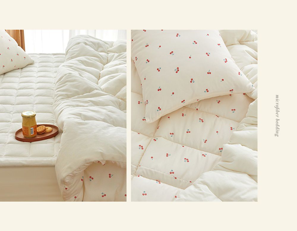 韓國 Maatila - 可水洗超細纖維棉花糖棉被-甜心櫻桃