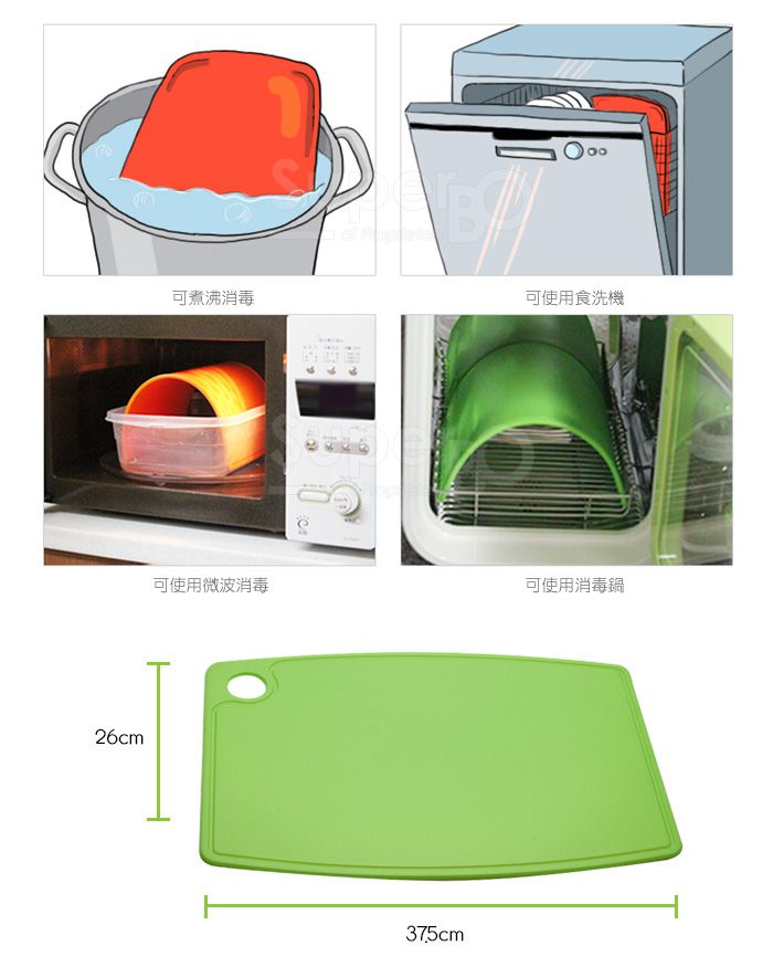 韓國BeBeLock - 離乳食幼兒砧板-綠