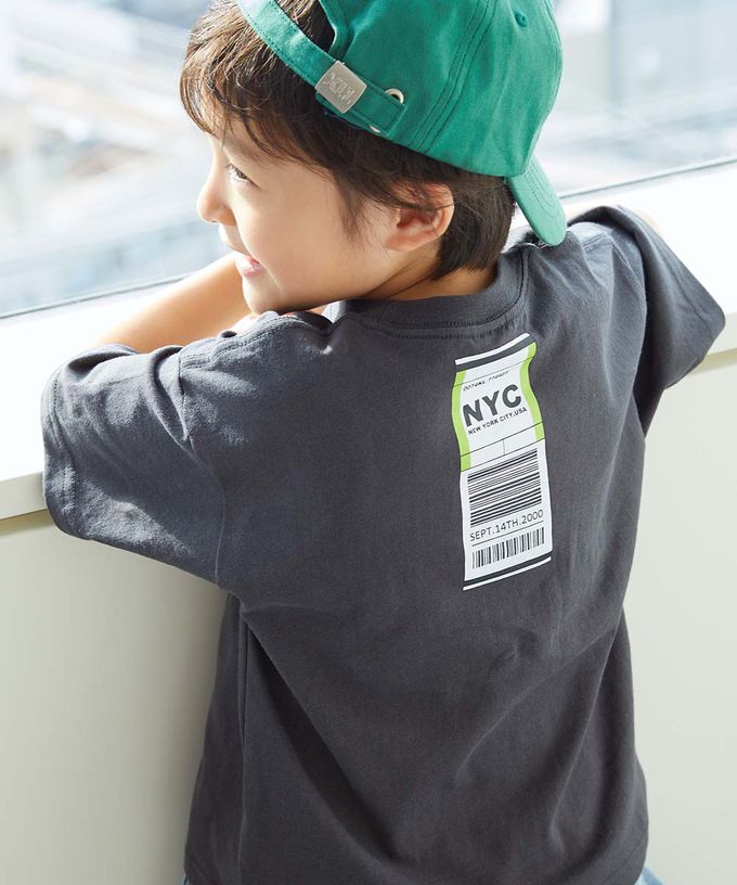 日本 devirock - 100%棉 定番印花短袖上衣-背後大logo-灰棕