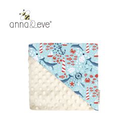 Anna&Eve - 美國 嬰幼兒安撫舒眠毯-海底游樂園-78x98cm