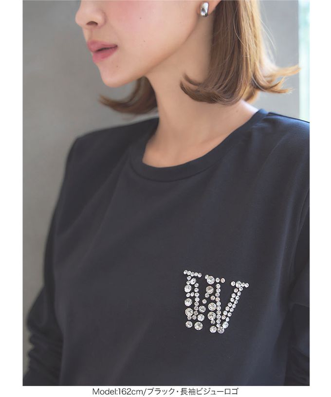 日本 Kobe Lettuce - 小奢華點綴長袖上衣-珍珠項鍊-白