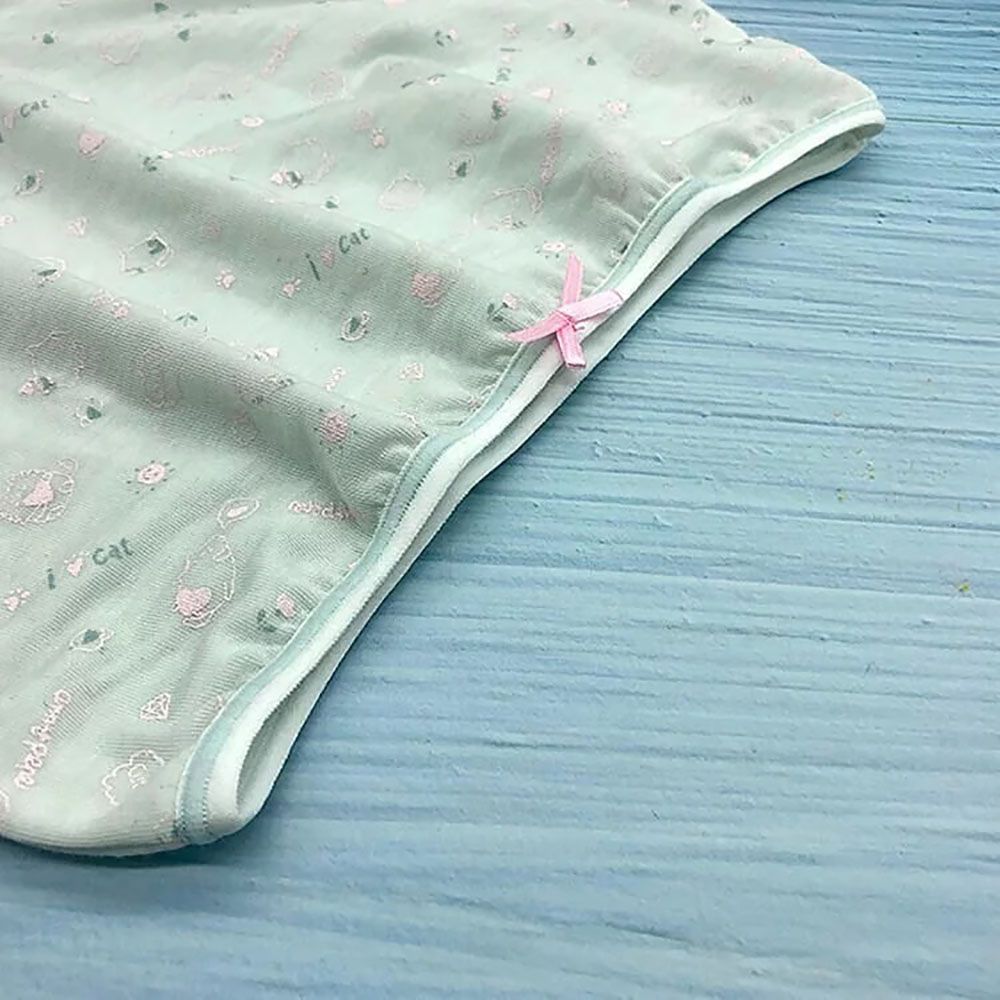 Annypepe - 女童95%天絲小肥貓四角褲-粉綠色 (100-150cm)