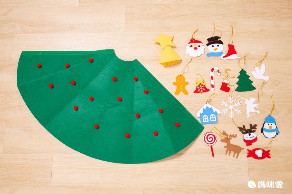 毛氈聖誕樹裝飾 ✦ 輕巧好裝飾 ✦ 完全不佔空間！