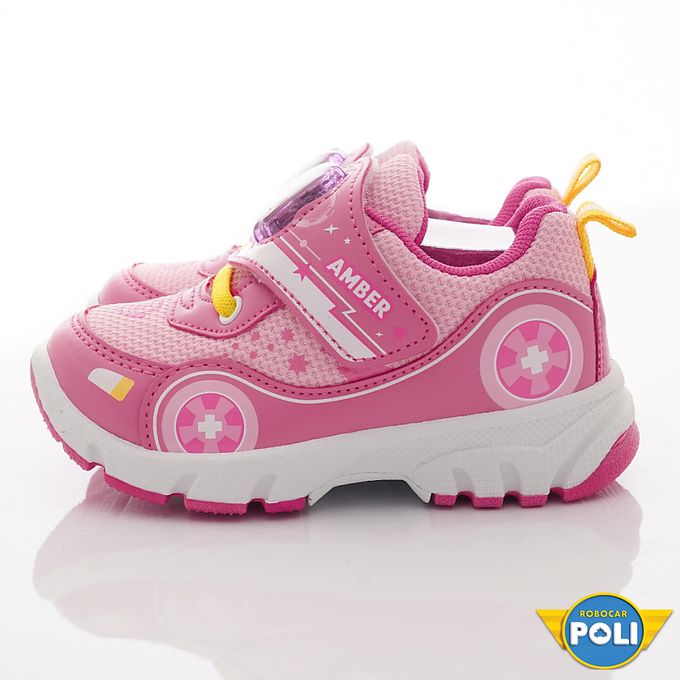 台灣製波力電燈運動童鞋(中小童段)-運動鞋-粉