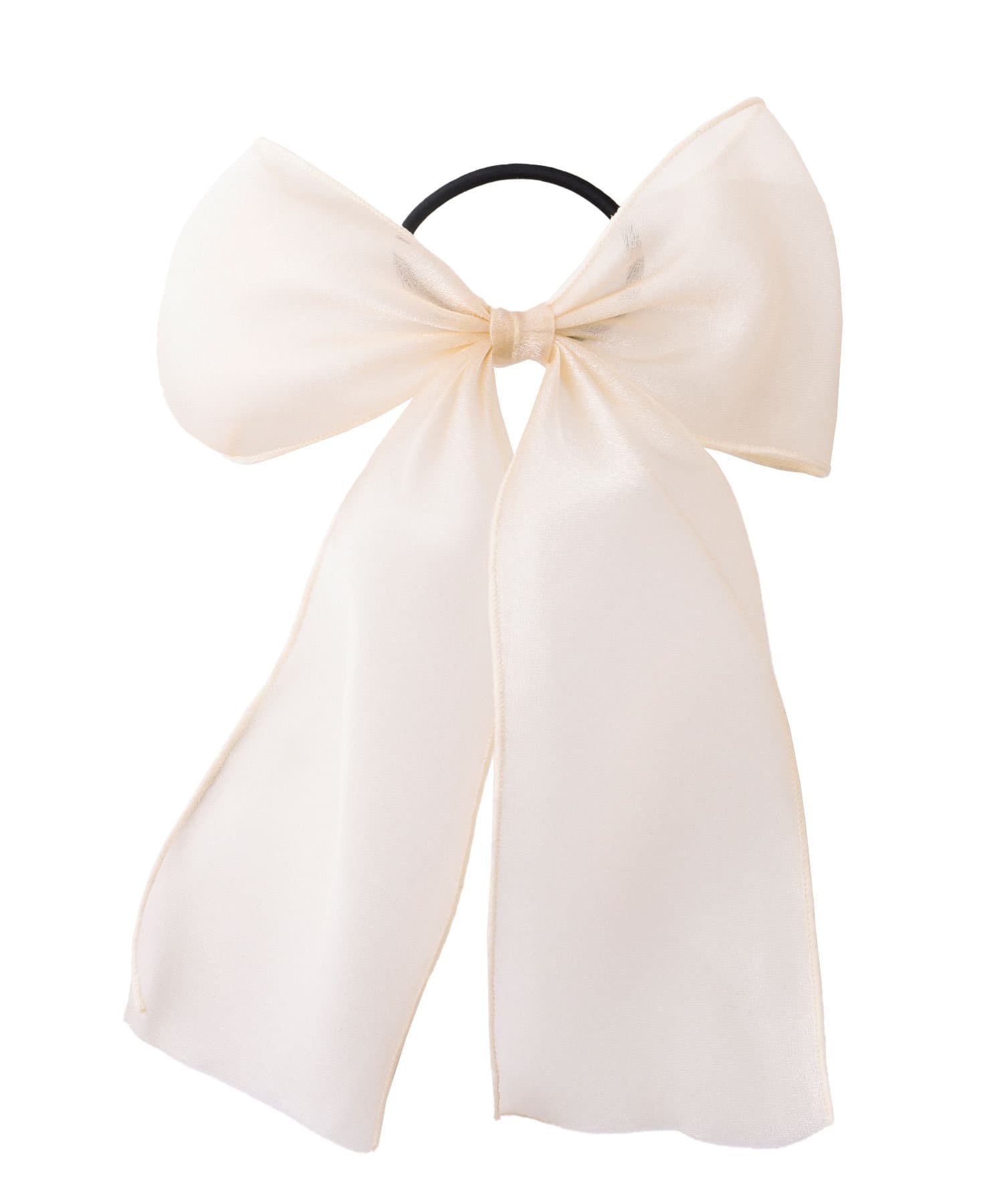 日本 Lattice - 歐風文藝感蝴蝶結髮圈-淺粉