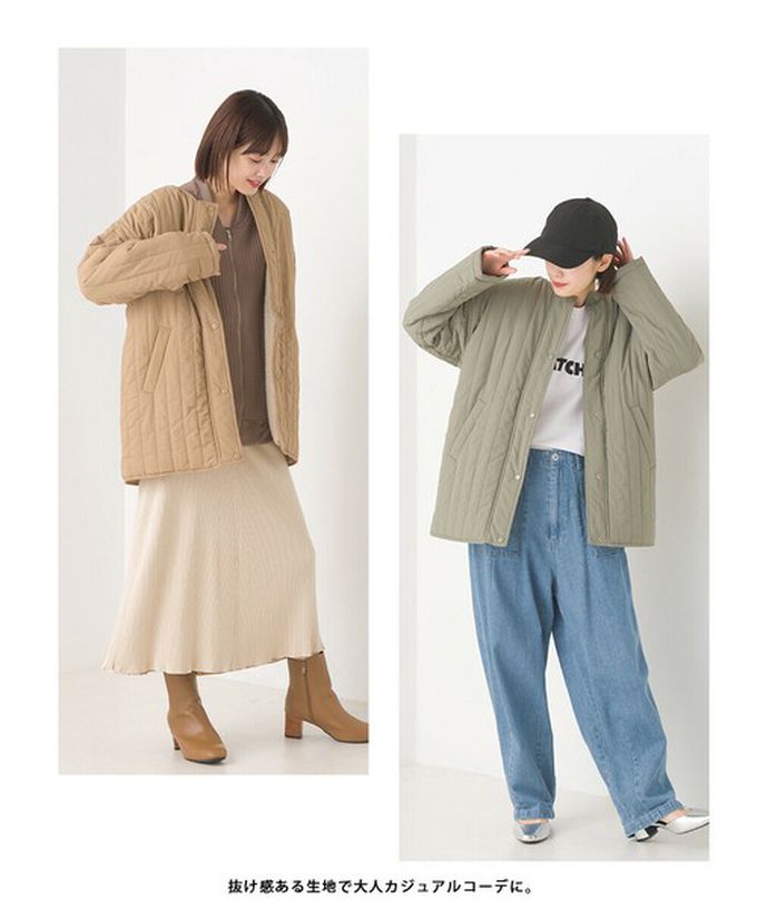 日本 OMNES - 內毛絨率性無領外套/保暖夾克-炭黑