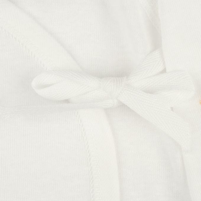 akachan honpo - 長袖蝴蝶裝2件組-按扣款-米白色 (50~60cm)