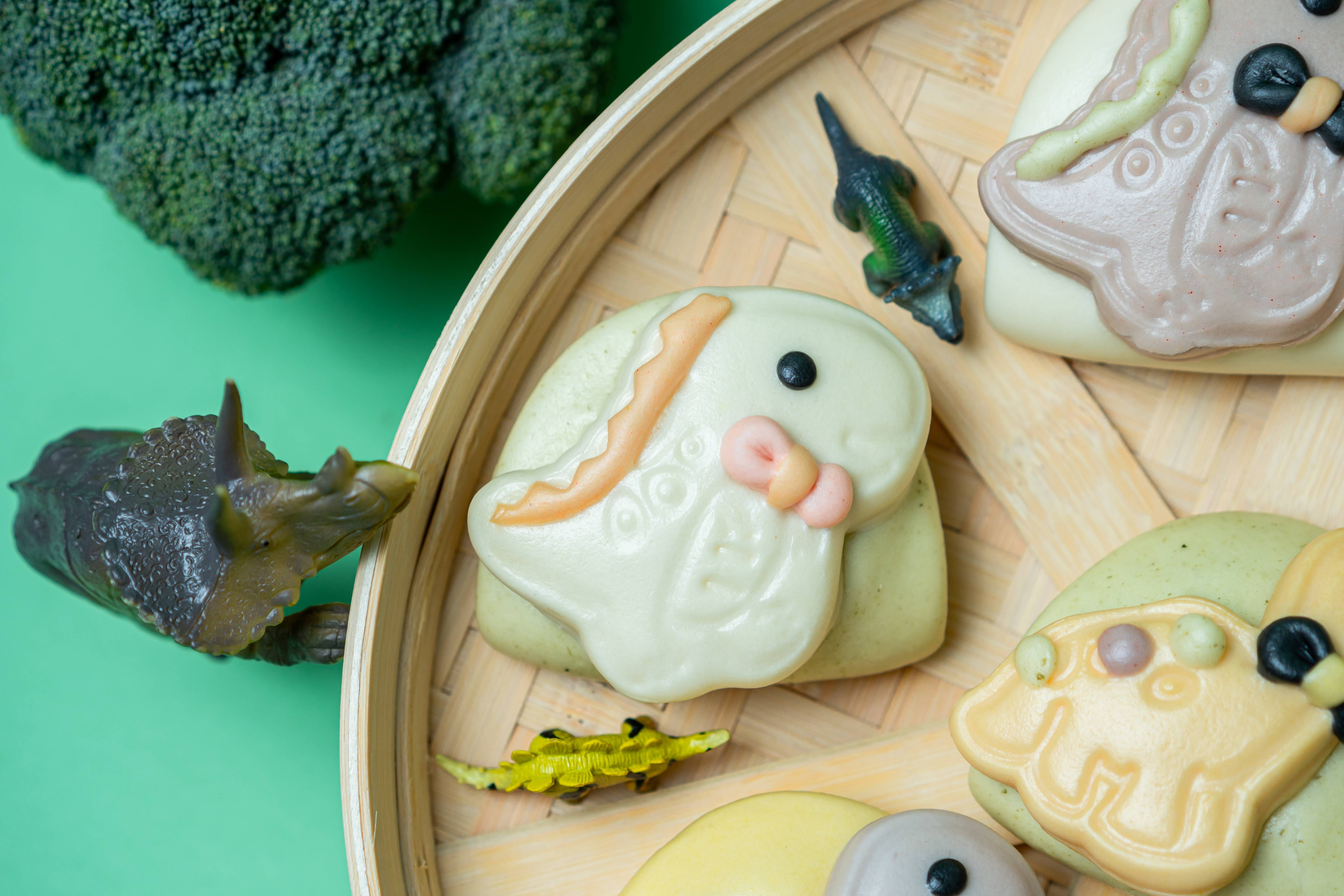 老甜媽手工饅頭 - 彩虹小恐龍造型刈包