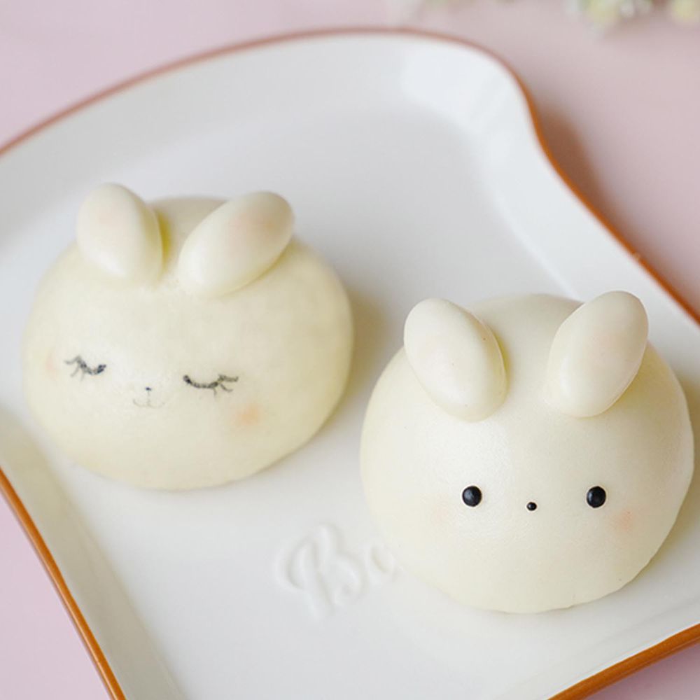 美姬饅頭 - 小兔兔活菌豬高麗菜造型包子 (6入)-50g