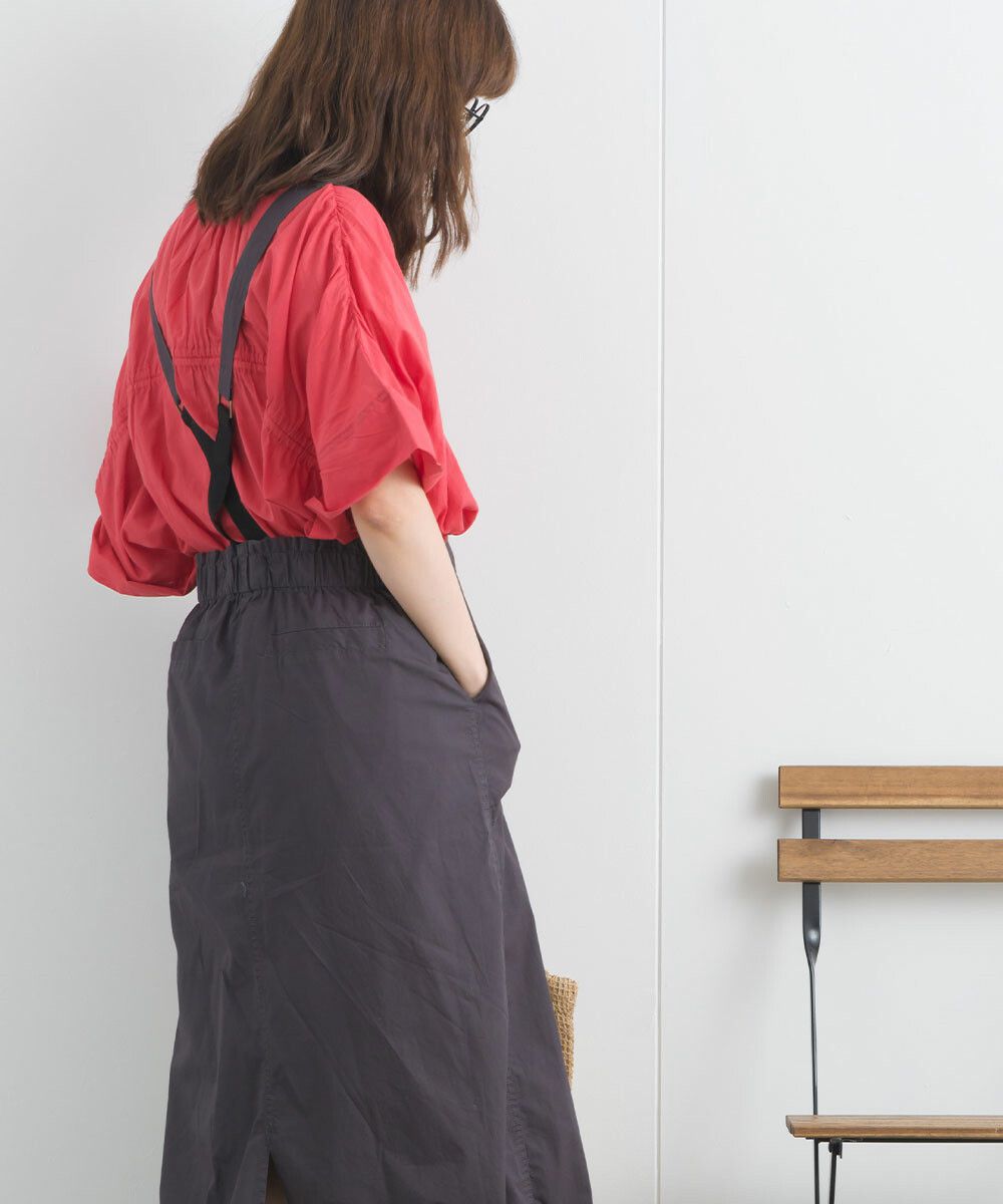 日本女裝代購 - 100%印度棉 質感百搭落肩短袖襯衫-經典黑