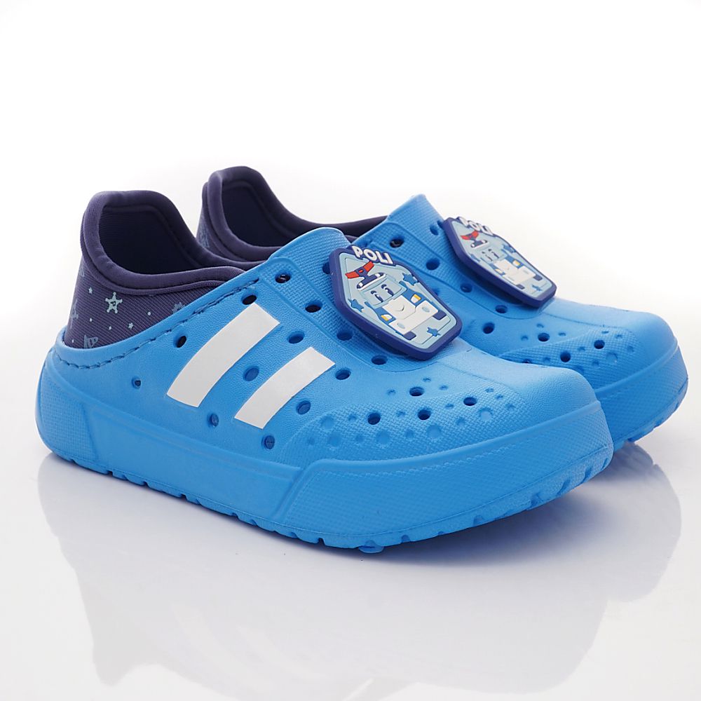 台灣製POLI洞洞休閒便鞋(中小童段)-休閒鞋-藍