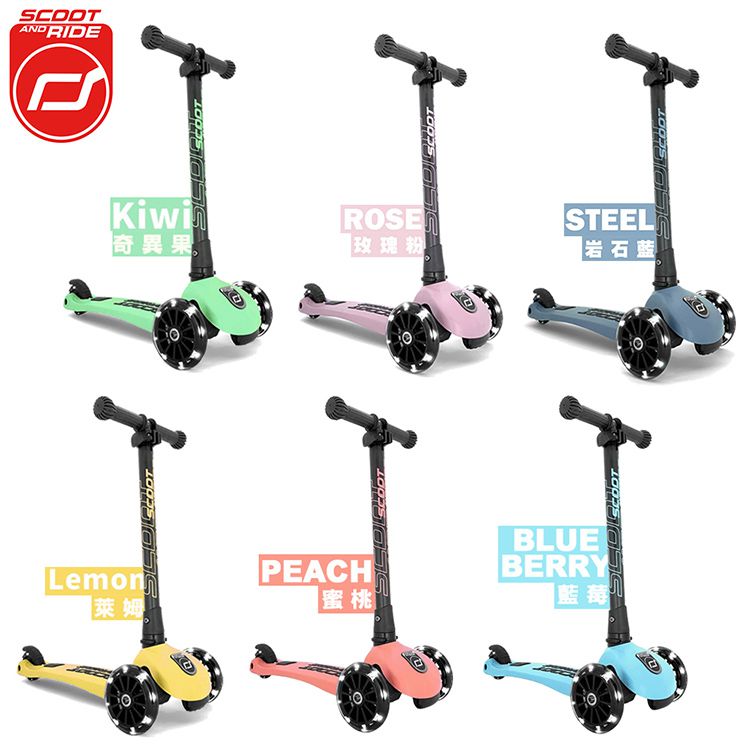 奧地利 Scoot & Ride - Kick3炫輪滑板車-蜜桃-蜜桃